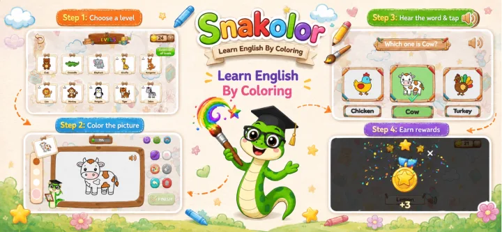 Learn English by Coloring screenshot 1
