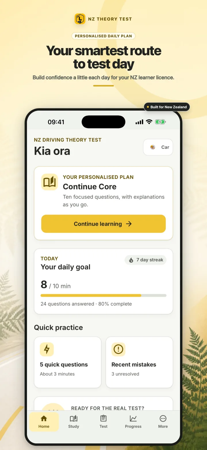 NZ Theory Test 2026 screenshot 1