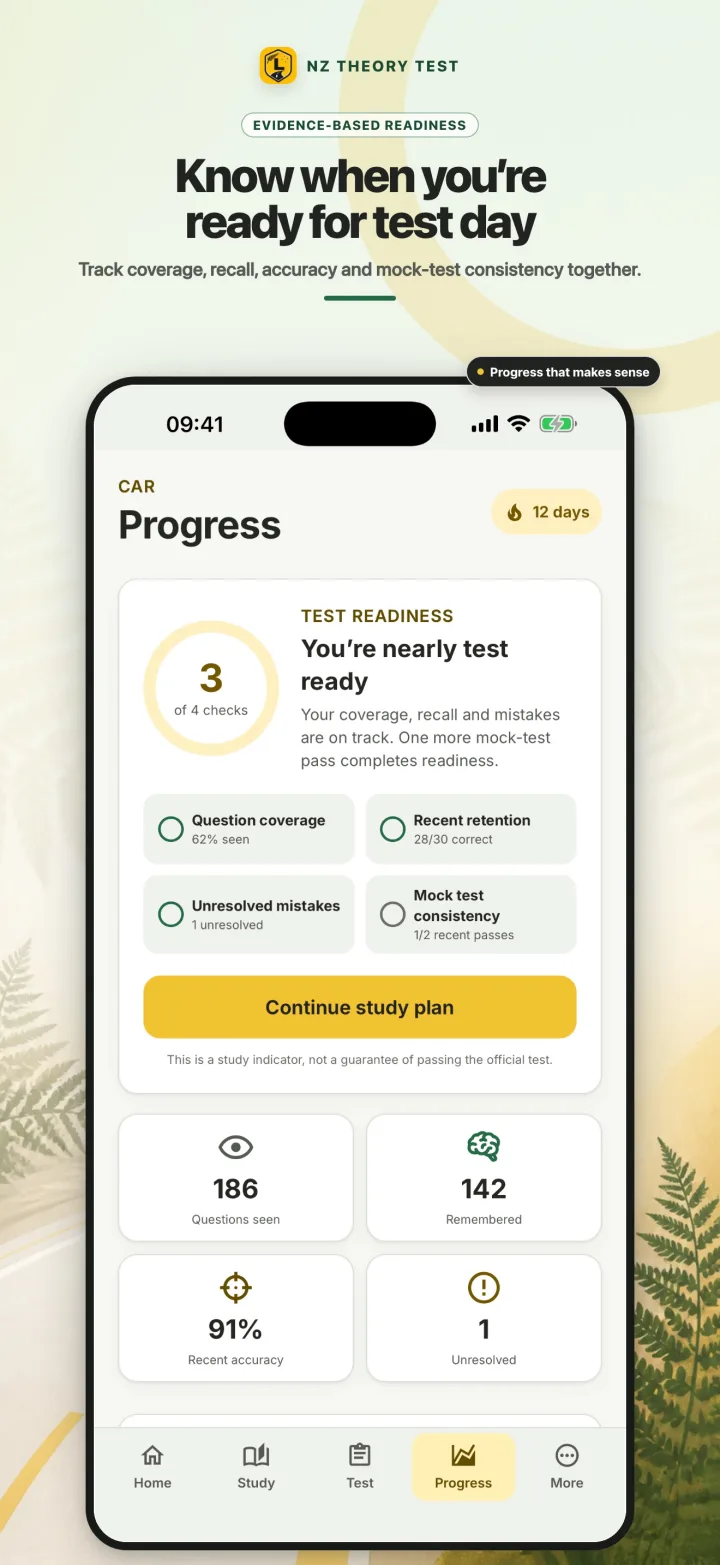 NZ Theory Test 2026 screenshot 2