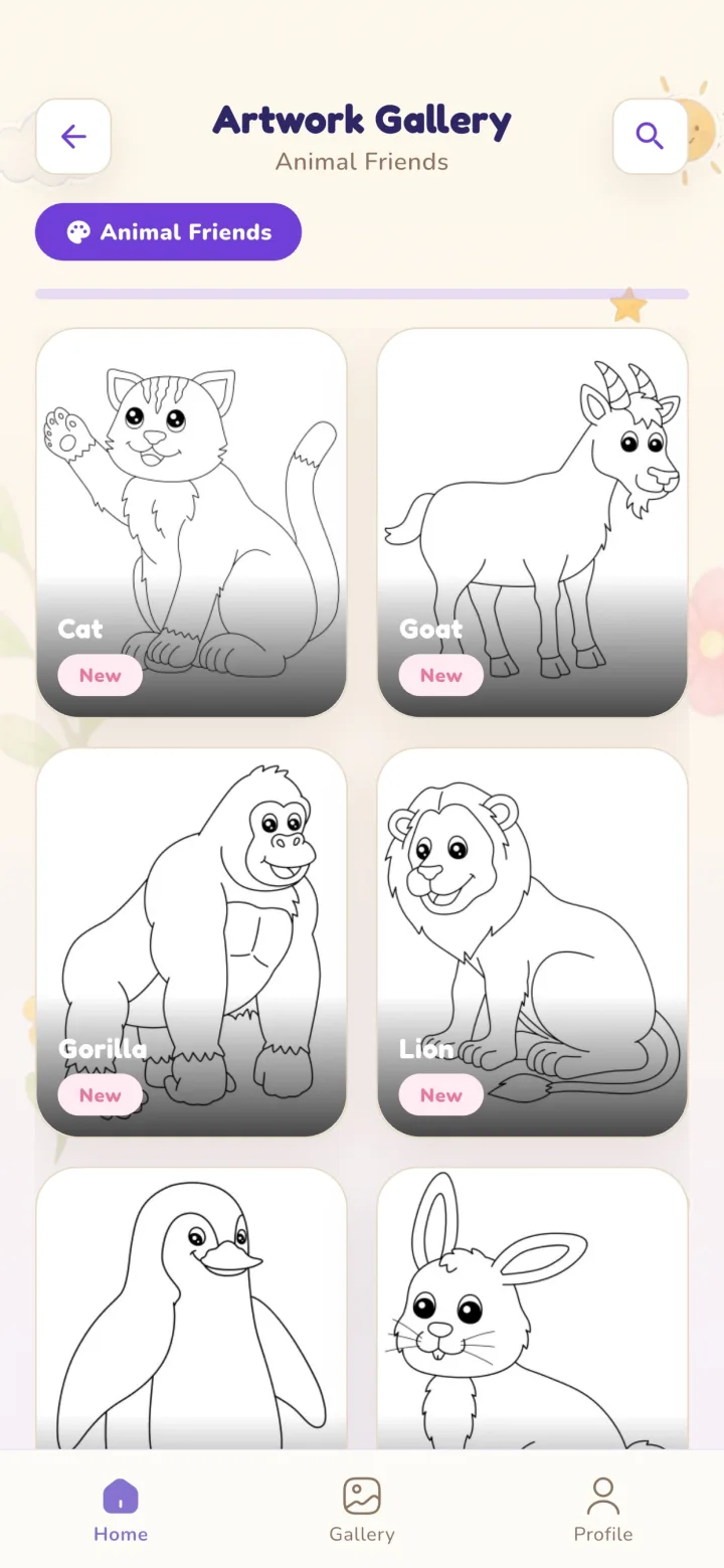 Tiny Gallery: Coloring Book screenshot 2